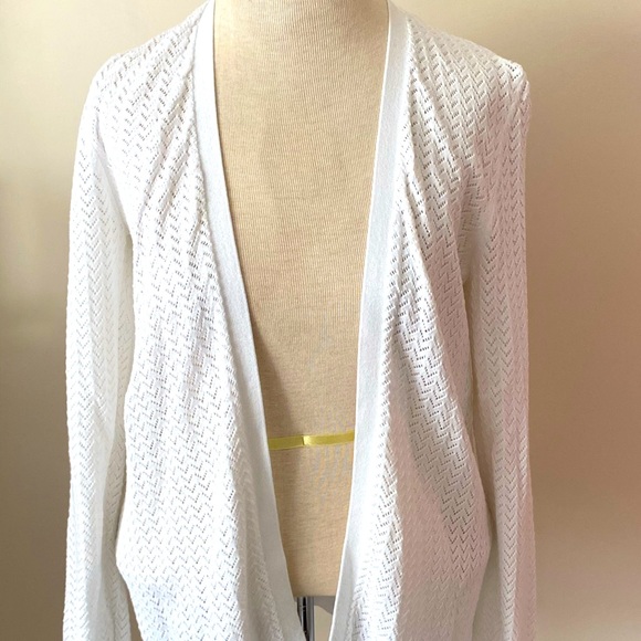 lightweight white cardigan sweater